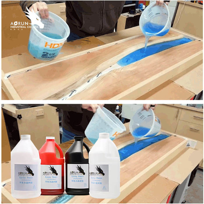 Teilepoxidharz Crystal Clear Art Resin Coatings 100% Körper-zwei für Stange Countertops